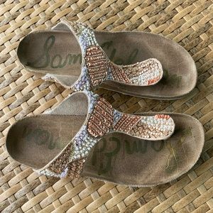 Sam Edelman Olivie 4 Beaded Orange/Peach Sandals Size 8